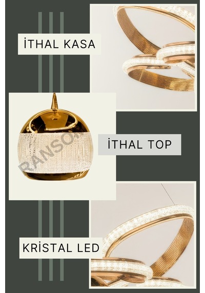 Ransom İthal Seri Xl 3 Renk Kumandalı Galaksi Led Avize Toplu Gold Kasa Büyük Salon & Oturma Odası Avizesi Altın