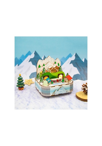 Doğu Ekspresi 3d Puzzle Ahşap Minyatür Maket Kiti Dıy Kendin Yap