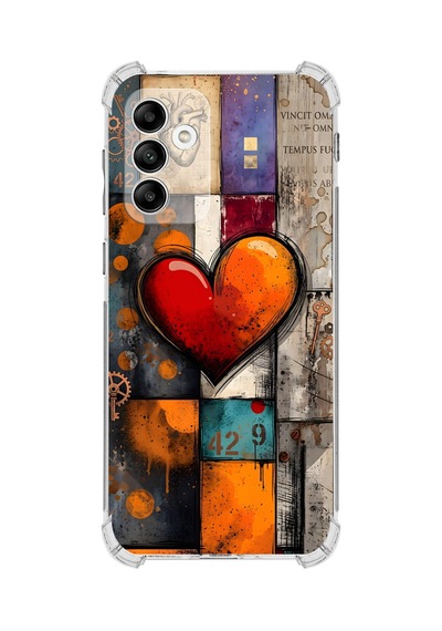 Printify Samsung Galaxy M23 İle Uyumlu Düşlerin Dansı Serisi Zamanın Kalbi Tasarımlı Uv Baskılı Köşe Korumalı Antişok Kılıf Şeffaf