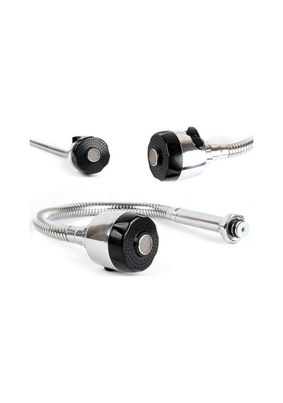 Oynar Başlıklı 2 Fonksiyonlu 40 Cm Spiral Musluk Başlığı Krom Mh-1370994