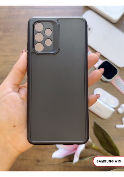 Samsung Galaxy A13 Uyumlu Kamera Korumalı Darbeye Dayanıklı Renk Atmayan Keep Silikon Kılıf Siyah