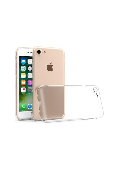 Bzontech Apple Uyumlu iPhone 7 8 Şeffaf Silikon Kamera Korumalı 3D Tıpalı Kılıf