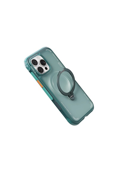 Torras Apple iPhone Uyumlu 16 Pro Max O Stand Spin Air Serisi Magsafe Kılıf Turkuaz