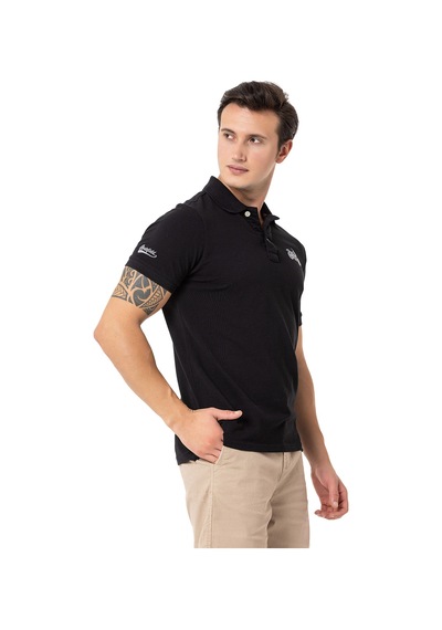 Routefıeld Routefield Erkek Polo Tişört Pads Siyah 10010 SIYAH