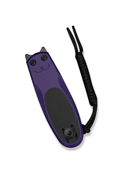 Civivi Purr Purple & Black G10 Handle Black Stonewashed Nitro-v Blade Kamp Çakı Mor
