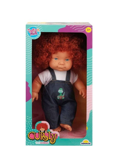 30151 Sunman, Curly Kıvırcık Saçlı Bebek 35 Cm Standart
