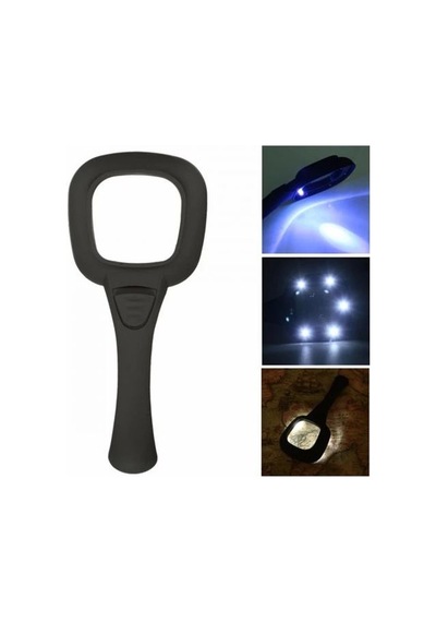 Tedar 6 Ledli Ve Mor Işıklı Büyüteç 60mm Najmaddin