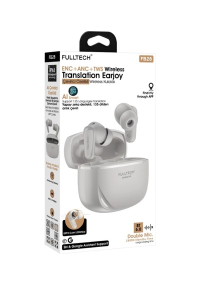 Fulltech FB28 Smart AI Çevirmen Bluetooth 5.0 Kulak İçi Kulaklık