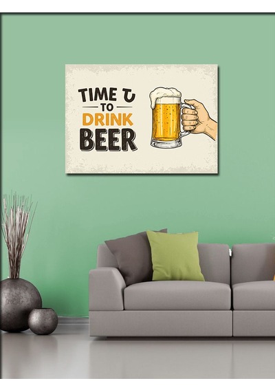 Kanvas Tablo Bir Bira İçme Zamanı
