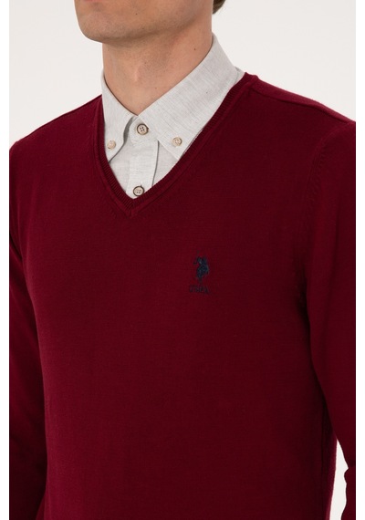 U.S. Polo Assn. Erkek Bordo Basic Kazak 50288881-VR014