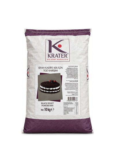 Krater Siyah Kadife Kek İçin Toz Karışım 10 Kg