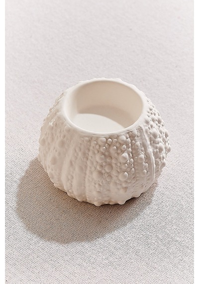 Pasabahce Deniz Kestanesı Porselen Tealight Mumluk Beyaz - 1 Adet