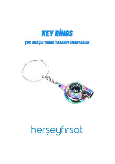 Key Rings Çok Amaçlı Turbo Tasarımlı Anahtarlık
