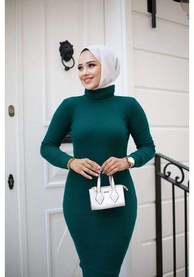 Hira Life Fashion Kadın Elbise Tesettür Giyim Balıkçı Yaka Ve Dar Kesim Triko Kalem Elbise Zümrüt Yeşili Zümrüt Yeşili Hira Life Fashion Kadın Elbise Tesettür Giyim Balıkçı Yaka Ve Dar Kesim Triko Kalem Elbise Zümrüt Yeşili Zümrüt Yeşili