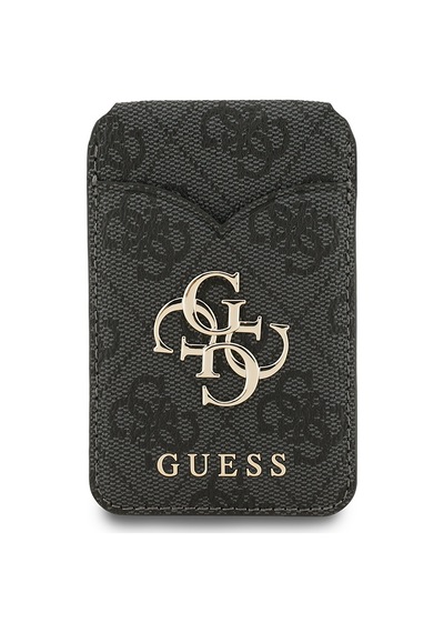 Guess Aynalı Magnetik Kartlık Metal Büyük 4g Logolu Ve Standlı Siyah