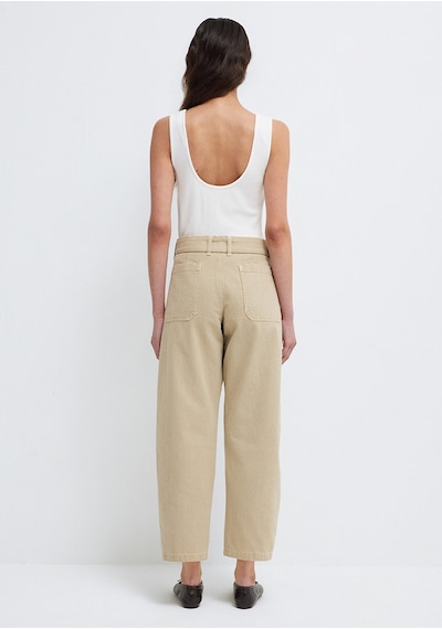 Mavi - Kemerli Bej Pantolon 1011183-70153 Bej