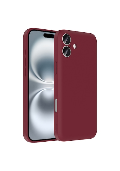 Apple Uyumlu iPhone 16 Plus Kılıf Kamera Korumalı Kartlık Hazneli Zore Vitra Kapak Mürdüm
