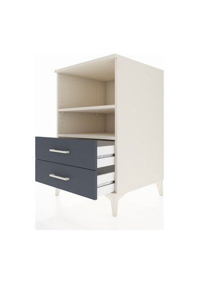 Kronos Komodin 2 Raflı 2 Çekmeceli 60x59x96 Aytaşı-antrasit Aytaşı