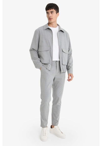 Defacto Tailored Regular Fit Kısa Paça Pantolon E9814ax25augr377 Gri