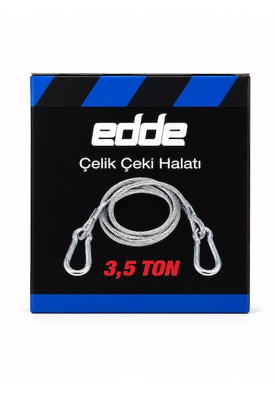 Edde Araba Araç Oto Çelik Çeki Halatı 3,5 Ton Araç Çekme Halatı