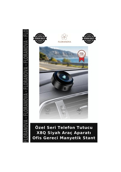 Özel Seri Telefon Tutucu X8q Siyah Araç Aparatı Ofis Gereci Manyetik Stant