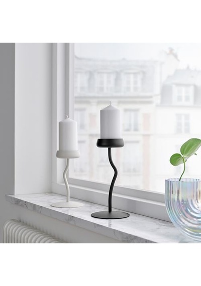 Ikea Sılverpäron Mumluk, Siyah, 24 Cm
