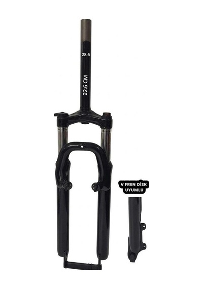 27.5" Amortisörlü Kilitlemeli Çap: 28.6 Mm Disk + V.fren - Siyah