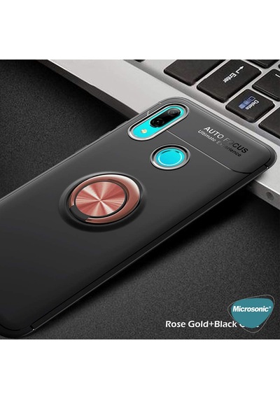 Microsonic Huawei Honor 10 Lite Kılıf Kickstand Ring Holder