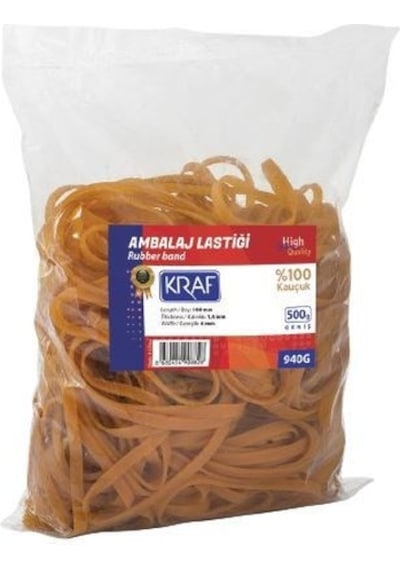 Kraf Ambalaj Lastiği Kauçuk Geniş 940G 500 Gr