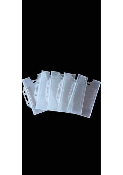 Şeffaf Yaka Kartı Plastik 5 Li Kılıf