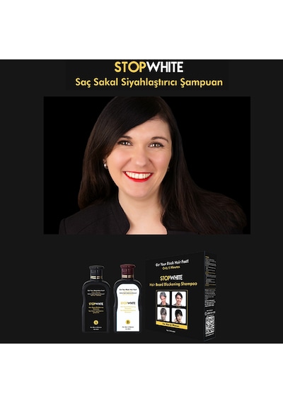 Stop Whıte Saç Sakal Siyahlaştırıcı Şampuan Seti 400 Ml X 2 Set