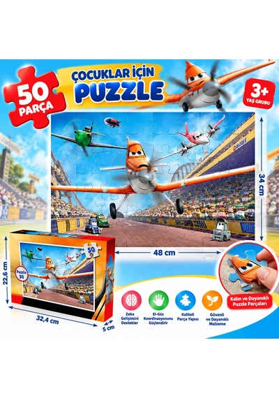 Storeşahin Pl709 Nessiworld Planes / 50 Parça Puzzle Shn0720 Standart
