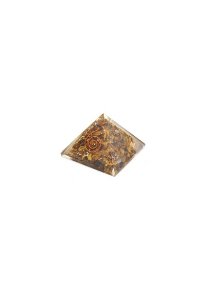 Hakiki Doğal Kaplan Gözü Taşı Orgonit Piramit 34 Gram