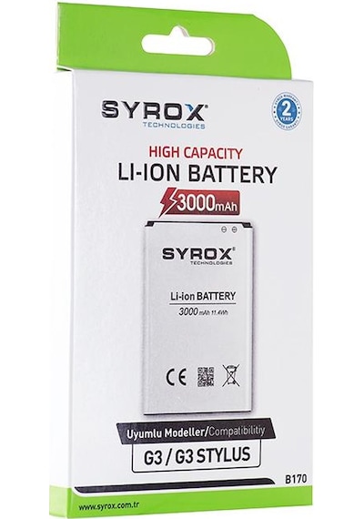Syrox Lg G3-G3 Stylus Uyumlu Batarya