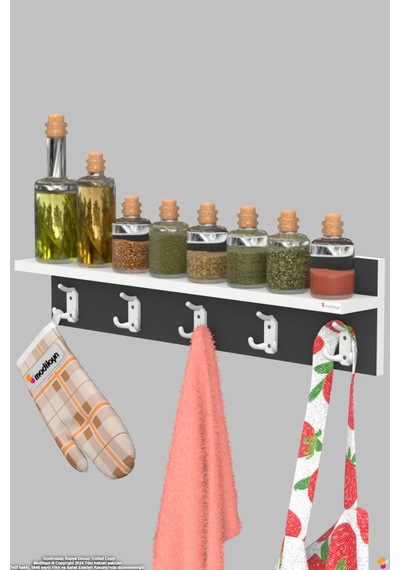 Kedi 15 Kancalı Mutfak Askısı 3'lü Set 76,4x19 Cm - Şık Tasarım, Çok Amaçlı Düzenleyici Ve Yer Tasarrufu Gri Kedi 15 Kancalı Mutfak Askısı 3'lü Set 76,4x19 Cm - Şık Tasarım, Çok Amaçlı Düzenleyici Ve Yer Tasarrufu Gri