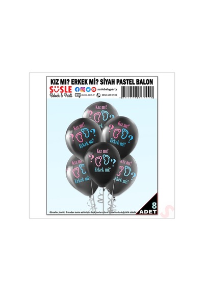 Balon - 8 Adet - Kız Mı / Erkek Mi