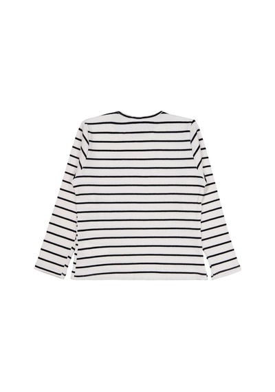 Civil Girls Kalın Çizgili 10-13 Yaş Sweatshirt Ekru