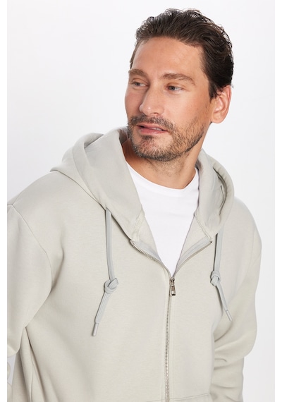 Tudors Unisex Relax Fit Rahat Kesim Pamuklu İçi Polarlı Çift Cepli Fermuarlı Taş Renk Kapüşonlu Sweatshirt-32699 Tudors Unisex Relax Fit Rahat Kesim Pamuklu İçi Polarlı Çift Cepli Fermuarlı Taş Renk Kapüşonlu Sweatshirt-32699