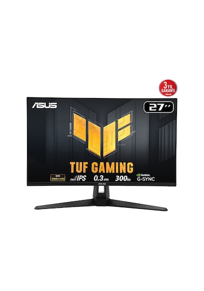 Asus Tuf Gamıng Vg27aqm5a 27 Fast Ips 2560x1440 0.3ms 300hz 300cd Dp Hdmı Usb Hoparlör Vesa 3yıl %95 Dcı-p3,eyecare, Flıcker-free,düşük Mavi Işık Moni