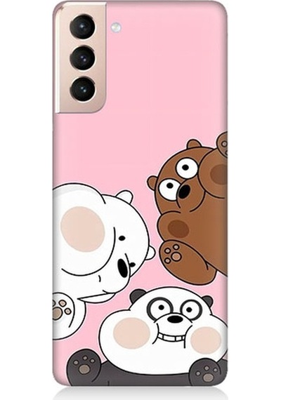 Samsung Galaxy S21 Plus Uyumlu Sevimli Ayıcıklar Desenli Silikon Kılıf
