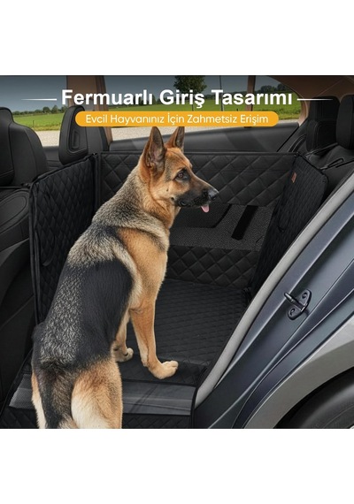 Büyük Ve Orta Köpekler İçin Araba Köpek Hamağı, Evcil Hayvan Araç İçi Hamağı, Köpek Taşıma Çantası, Su Geçirmez Kumaş, Katlanabilir Evcil Hayvan Araba Koltuğu - Gri