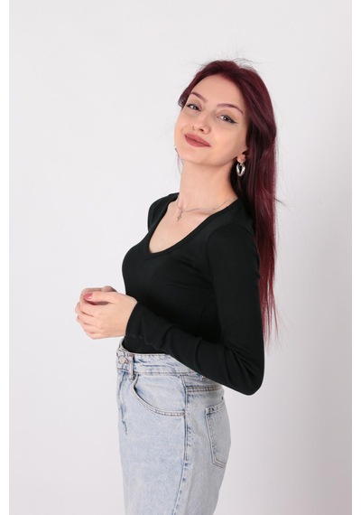 Busem S0015897 Kadın Bluz Siyah