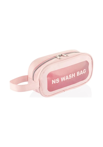 Şeffaf Seyahat Makyaj Kozmetik Çantası Açık Pembe Small Açık Pembe