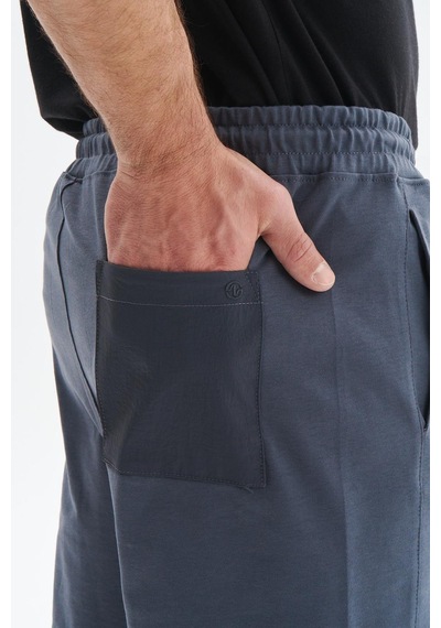 AR-MA Arma Erkek Regular Fit Basic Süprem % 100 Pamuk Yandan Ve Arka Cepli Şort Y29504279302 Gri