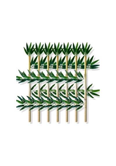 Cihan Çiçekçilik Yapay Yapraklı Dekoratif Bambu Çubuğu 80 Cm 7 Adet Islak Doku Çok Renkli