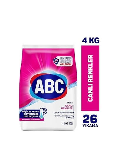 Abc Toz Deterjan Canlı Renkliler 4 Kg