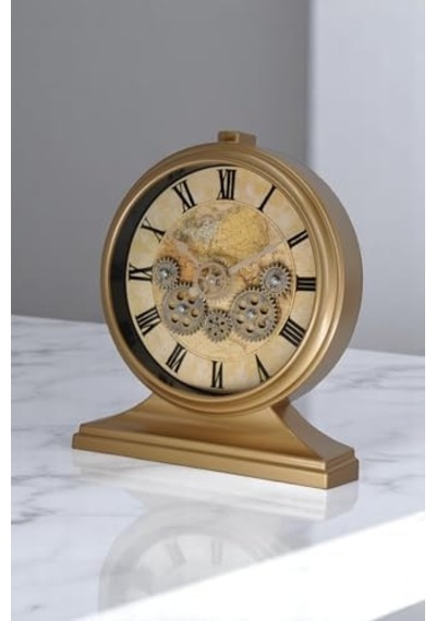 Premium Serisi Modern Kadranlı Döner Çarklı 32x28 Cm Ev Ve Ofis Masa Ve Duvar Saati Roma Rakamlı Harita Baskılı Gold 0240-beyaz-şekilli-48cm Premium Serisi Modern Kadranlı Döner Çarklı 32x28 Cm Ev Ve Ofis Masa Ve Duvar Saati Roma Rakamlı Harita Baskılı Gold 0240-beyaz-şekilli-48cm