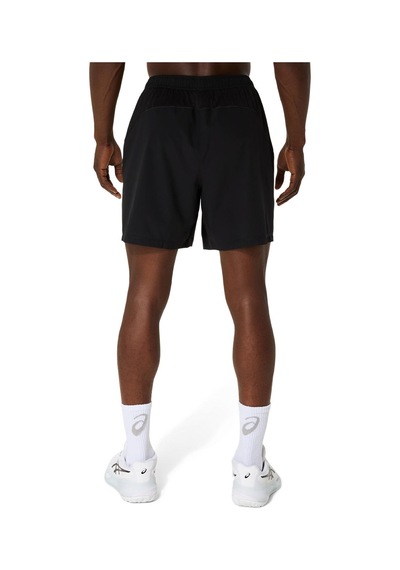 Asics Court 7ın Short Erkek Black/pure Silver Şort 2041a344-001 Black/pure Silver