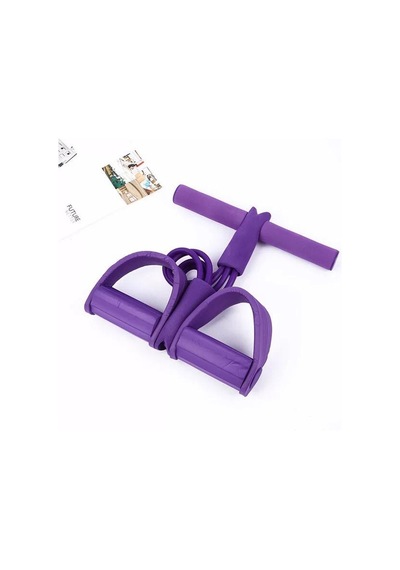 Body Trimmer 4 Lastikli Egzersiz Direnç Aleti Mor
