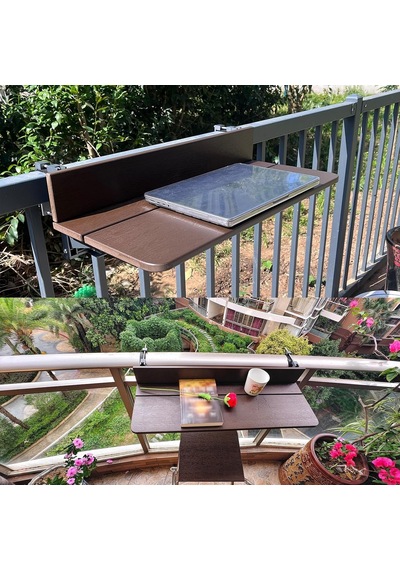 Tr Hava Koşullarına Dayanıklı Dış Mekan Katlanır Balkon Masası, Asma Tasarımlı Alüminyum Metal Yan Masa, Taş Genel